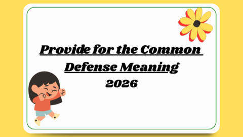 Provide for the Common Defense Meaning